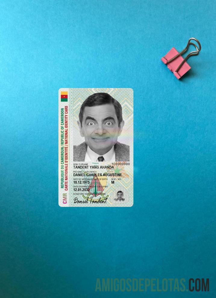 Cameroon ID Card 2022 Present olhar de foto frente exemplo